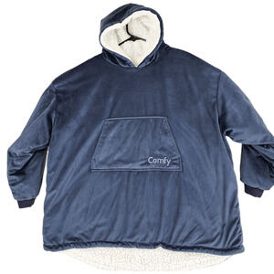 The COMFY Original Oversized‎ Blanket Hoodie Microfiber Fleece Blue One Size